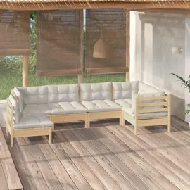 vidaXL Modell 11 Loungeset Kiefer beige