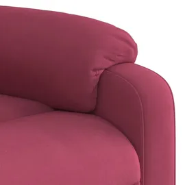 vidaXL Relaxsessel mit Aufstehhilfe Samt 144,5 x 82 x 0 cm Weinrot