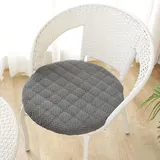 RZYW Sitzkissen Rund Stuhlkissen 40x40cm 6er Set Waschbar Sitzkissen Stuhl rutschfest Sitzpolster Stuhlauflage Cordstoff Bodenkissen für Outdoor Gartenstuhl Küche Esszimmer,Corduroy Darkgray,6er 35cm