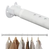 6J Ausziehbarer Kleiderstange Schrank 40-248 cm, weiß, 2 Stück U-Form Basis für Garderobe, Waschräume und Wohnmobile