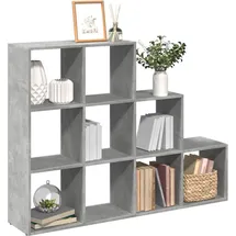 vidaXL Bücherregal 3 Stufen 137,5 x 29 x 103,5 cm Betongrau