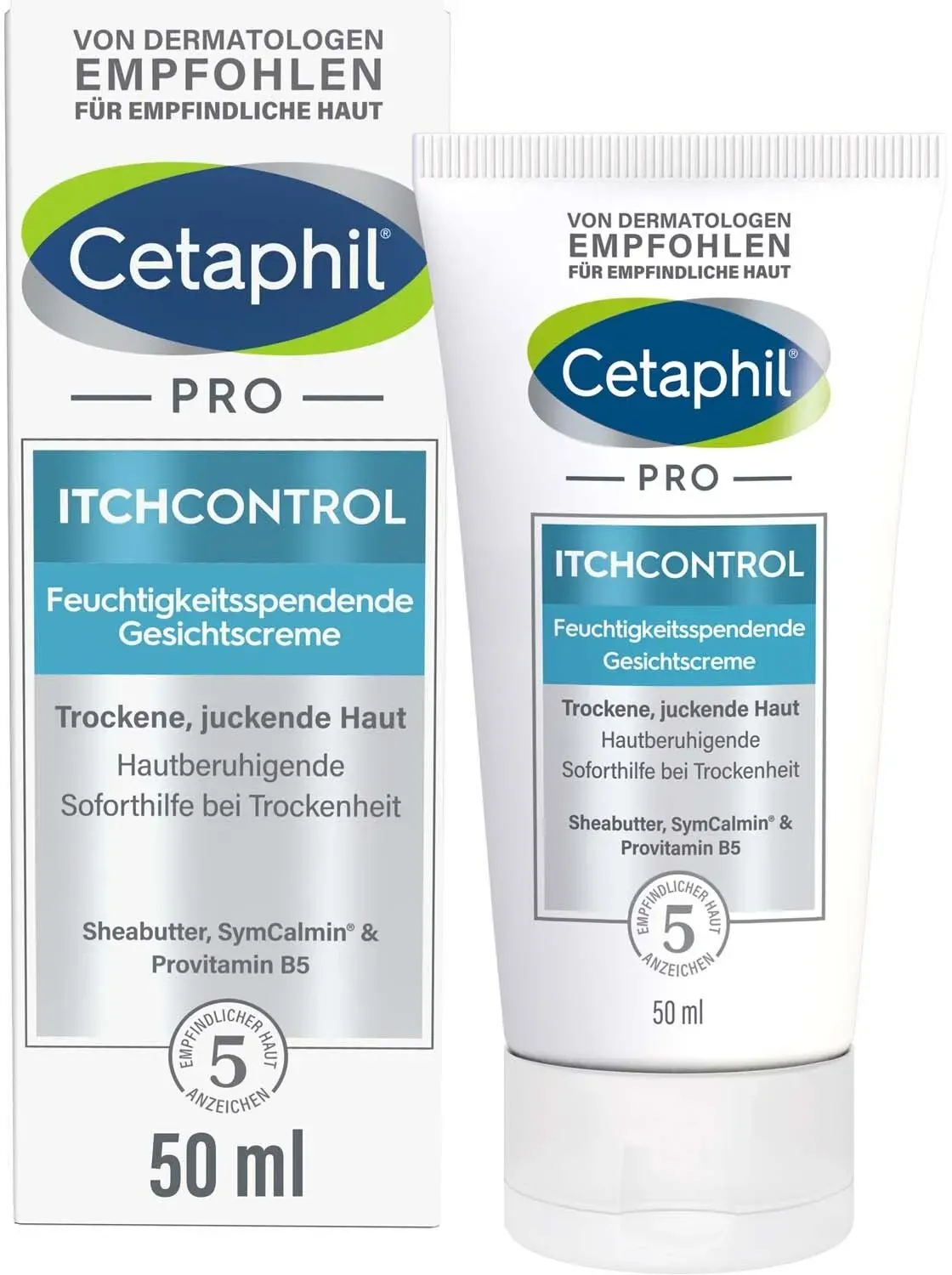 Cetaphil PRO ItchControl Feuchtigkeitsspendende Gesichtscreme für trockene Haut