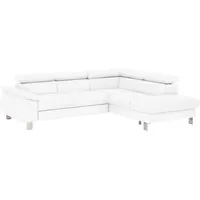 Cotta Ecksofa Komaris L-Form, B: 249 cm, mit Kopfteilverstellung, optional Bettfunktion, Bettkasten & Licht weiß
