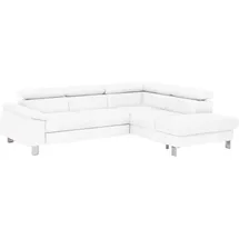 Cotta Ecksofa Komaris L-Form, B: 249 cm, mit Kopfteilverstellung, optional Bettfunktion, Bettkasten & Licht weiß