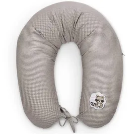 sei Design Stillkissen Mikroperlen 170 cm taupe-waschbär pünktchen