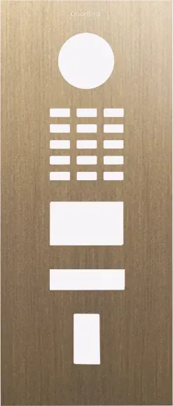 DoorBird D2101FV Fingerprint 50/D2101FV EKEY Frontblende Echtes Messing brüniert
