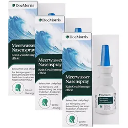 DocMorris Meerwasser Nasenspray Trio - Befeuchtung der Nasenschleimhaut, 3X20 ml