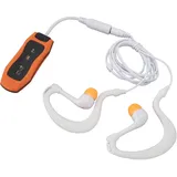 Yunir Wasserdichter Schwimm-MP3-Player, IPX8 8G-Speicher-Schwimm-Headset mit Gummibeschichtung, USB-Musik-Player mit Kopfhörer, Zum Schwimmen, Tauchen, Laufen, Radfahren (ORANGE)