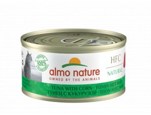 Almo Nature HFC Natural tonijn met maïs natvoer kat (70 g)  18 x 70 g