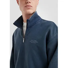 QS Sweatshirt Brustprint Blau L