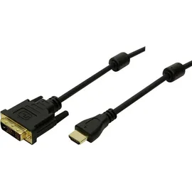 Logilink HDMI / DVI Adapterkabel HDMI-A Stecker, DVI-D 18+1pol. Stecker 2.00m Schwarz