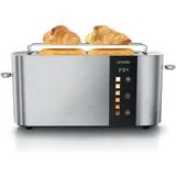 Arendo Langschlitz-Toaster Silber