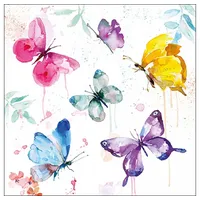 Ambiente Home Serviette "Colorful Butterfly 20 Stück