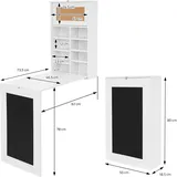 Wandklapptisch mit Regal Klapptisch Schreibtisch Multifunktional Tisch Tafel