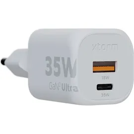 Xtorm GaN2 Ultra Wand-Ladegerät 35W / PD / 1x USB-C / 1x USB-A weiß