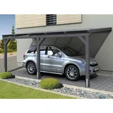 SKANHOLZ Skan Holz Carport Vogtland 300 cm x 541 cm Schiefergrau