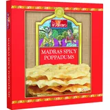 TRULY INDIAN Madras spicy poppadums – Indisches Fladenbrot aus Linsenmehl – Mit schwarzem Pfeffer gewürzt – Als Beilage oder Snack – 12 x 112 g