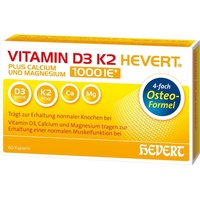 Hevert Arzneimittel GmbH & Co. KG Vitamin D3 K2 Hevert plus Calcium und Magnesium 1000 IE Kapseln 60 St.