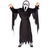 dressforfun Schauriges Kinder Screaming Ghost Kostüm Ganzkörperkostüm inkl. Maske und Bindegürtel (8-10 Jahre | Nr. 300109)