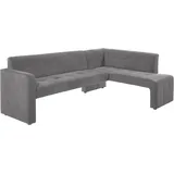 exxpo - sofa fashion Eckbank »Barista, bequem und elegant, hohe Bodenfreiheit, moderne Sitz- und Rückenverarbeitung, frei im Raum stellbar grau