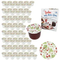 Mambocat 100er Set Sturzglas 230ml Einmachglas Wald-Erdbeere Deckel DiamantZucker-Rezept