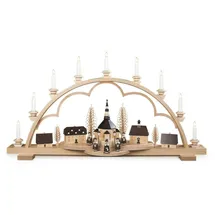 Müller GmbH Müller Schwibbogen Seiffener Dorf groß Natur 105cm Erzgebirge