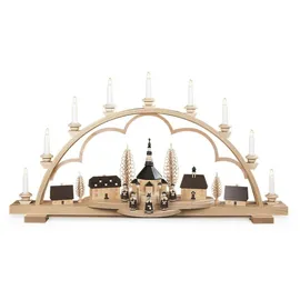 Müller GmbH Müller Schwibbogen Seiffener Dorf groß Natur 105cm Erzgebirge