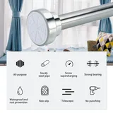 Intirilife Teleskopstange in SILBER 100 - 170 cm- Ausziehbare Stange, Edelstahl, verstellbar, rutschfest, vielseitig einsetzbar ohne Bohren und Schrauben- Klemmstange Duschvorhangstange Gardinenstange