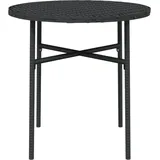 vidaXL Beistelltisch Schwarz 45 cm Poly Rattan
