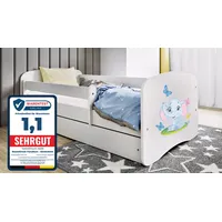 raumhirsch furniture Kinderbett Elefant 80 x 180 cm Holzwerkstoff weiß