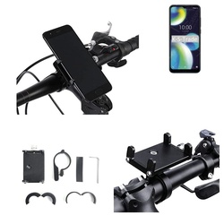 K-S-Trade für Wiko View 4 Lite Smartphone-Halterung, (Handyhalterung das Fahrrad Halter Lenkstange Fahrradhalterung) schwarz
