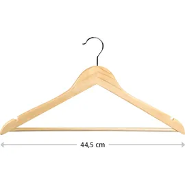 KESPER Formkleiderbügel, 8er Pack, FSC, 44,5x23,5x6cm, braun, Eukalyptus