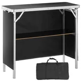 Vevor Tragbare Messetheke Messetresen, 975 x 385 x 870 mm Messestand Ausstellungs-Thekenständer, Faltbarer Promotion-Bartisch Promotiontheke, Rezeption mit Aufbewahrungsregal, Tragetasche, Schwarz