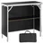 Vevor Tragbare Messetheke Messetresen, 975 x 385 x 870 mm Messestand Ausstellungs-Thekenständer, Faltbarer Promotion-Bartisch Promotiontheke, Rezeption mit Aufbewahrungsregal, Tragetasche, Schwarz