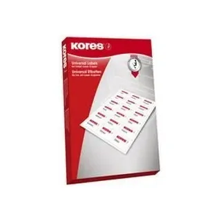 Kores L7037 Universal-Etiketten, 70 x 37 mm, weiß, 100 Blatt