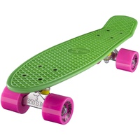Ridge Skateboard 55 cm Mini Cruiser Retro Stil In M Rollen Komplett U Fertig Montiert Grün Rosa,