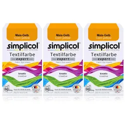 simplicol Textilfarbe expert Mais-Gelb 1701 3er Pack