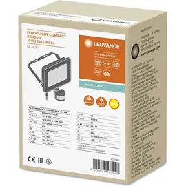 LEDVANCE Außenstrahler Aluminium 5,3 cm mit Bewegungsmelder schwarz
