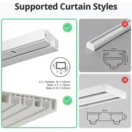 SwitchBot Curtain 3 U Rail - Automatischer Vorhangöffner, Weiß