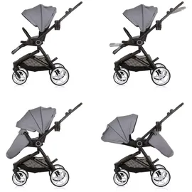 Chipolino 3 in 1 Kombikinderwagen Linea, Sportsitz, i-Size Babyschale, Babywanne grau