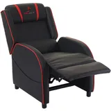 MCW Relaxsessel MCW-D68 Kunstleder 75 x 100 x 90 cm Rot/Schwarz mit Liegeposition