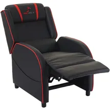 MCW Relaxsessel MCW-D68 Kunstleder 75 x 100 x 90 cm Rot/Schwarz mit Liegeposition