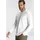 MAN'S WORLD Langarmshirt in weiss-grau-schwarz | Gr.: 40/42