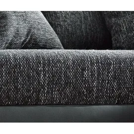 DeLife Ecksofa Clovis Schwarz modular Armlehne Ottomane Links - Schwarz