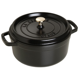 Staub Cocotte 28 cm rund schwarz