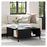 vidaXL Couchtisch Schwarz Eiche 80 x 80 x 36,5 cm