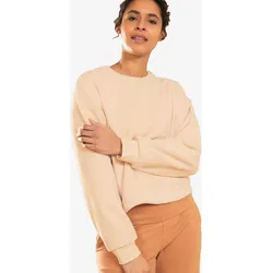 Sweatshirt Damen Fleece Yoga & Meditation - Cocoon beige M