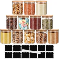 Luxuskollektion Glasvorratsdosen Set 12er 200ml Luftdicht Stapelbar