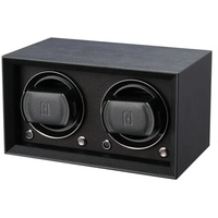 PAUL DESIGN - UHRENBEWEGER PETITE 2 - PU-leather black / für 2 Uhren, battery compartment