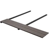 vidaXL Terrassendielen Terrassendiele 4 pcs Dunkelbraun WPC, BxL: je 14x400 cm, (4-St) braun